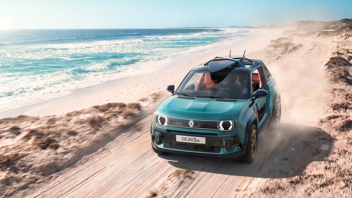 Renault 4 JP4x4 Concept sahil yolunda elektrikli dört tekerlekten çekişli konsept araç