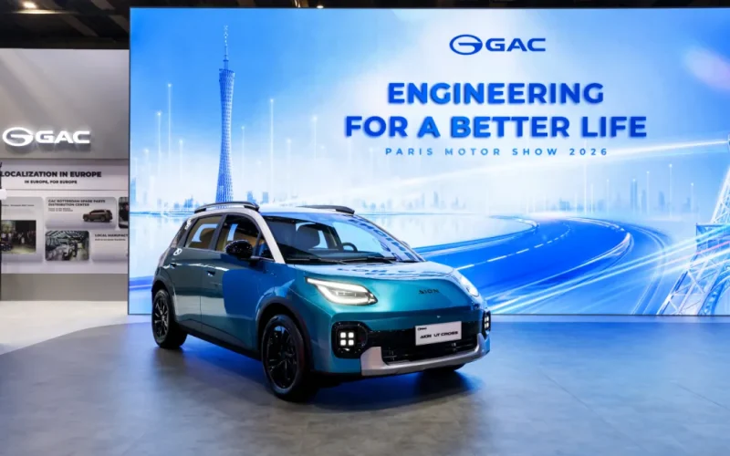 GAC AION UT Cross Paris Otomobil Fuarı 2026 lansmanındaki elektrikli crossover modelinin resmî fotoğrafı